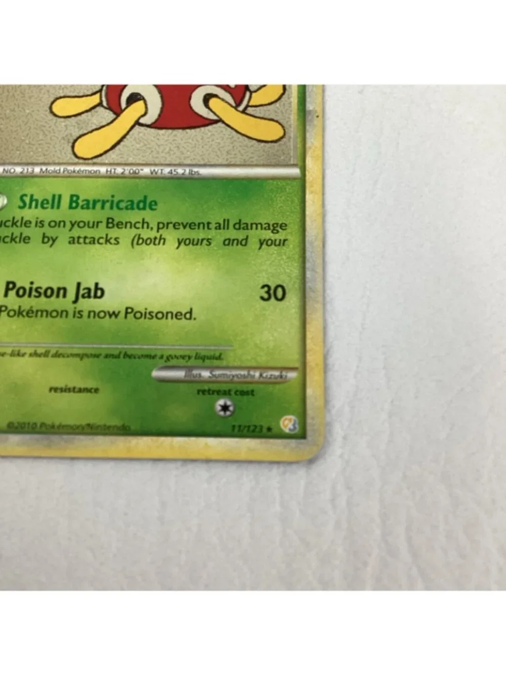 Shuckle 11/123 Heartgold & Soulsilver Pokemon TCG Card Holo Rare 2010 EX Cond